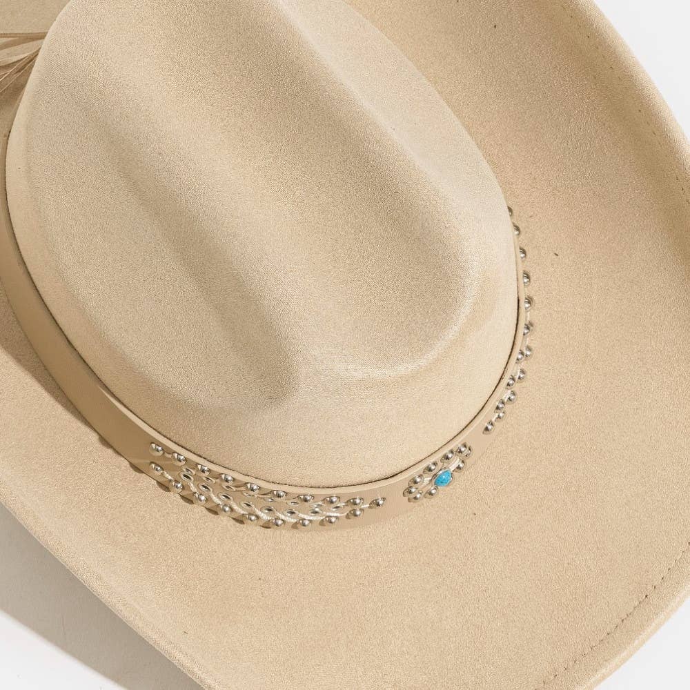 Western Beaded Pattern Band Cowboy Hat