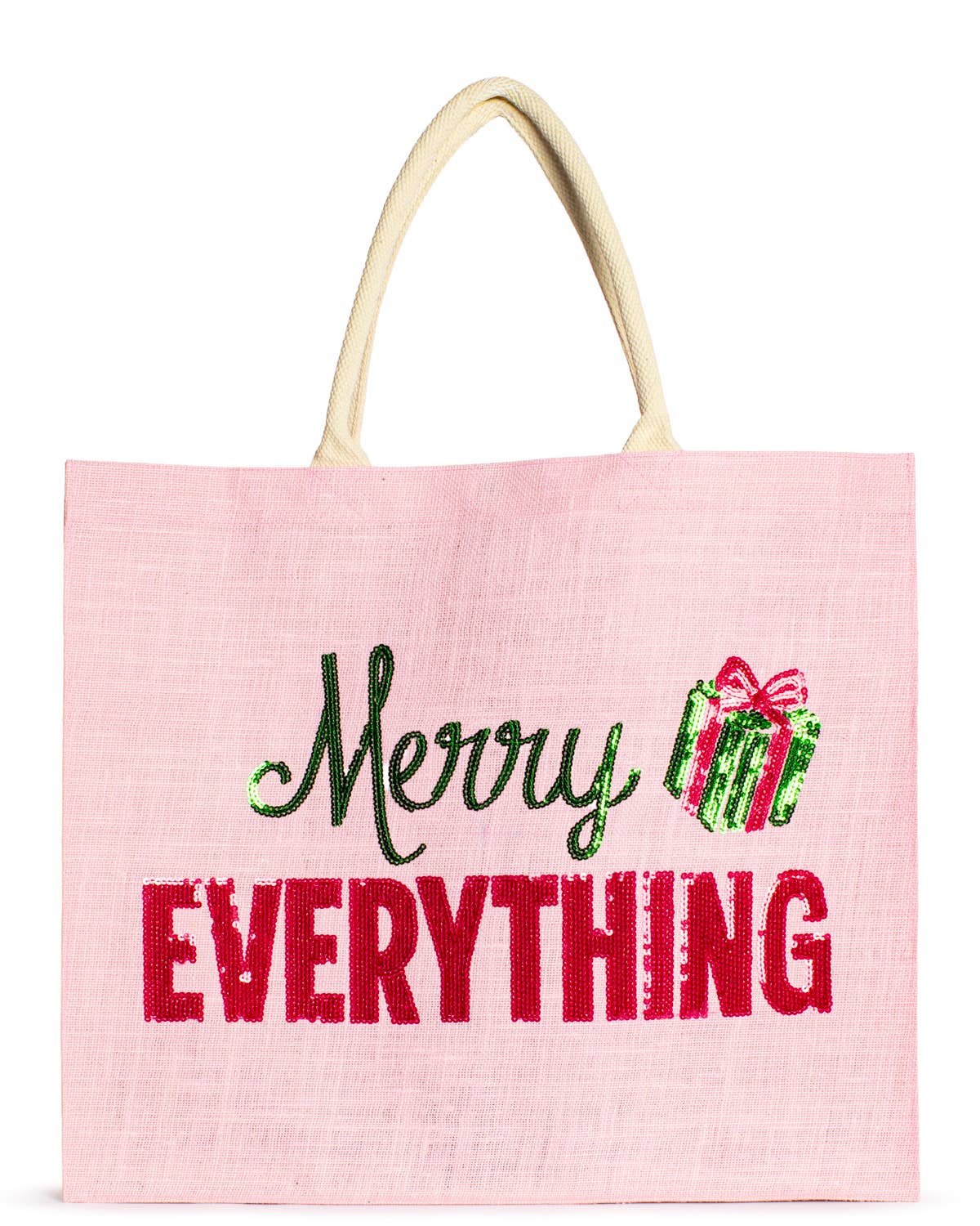 Merry Everything Sequin Carryall Tote 22x19x8