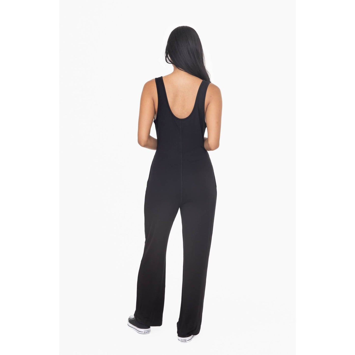 French Terry wide leg lounge jumpsuit