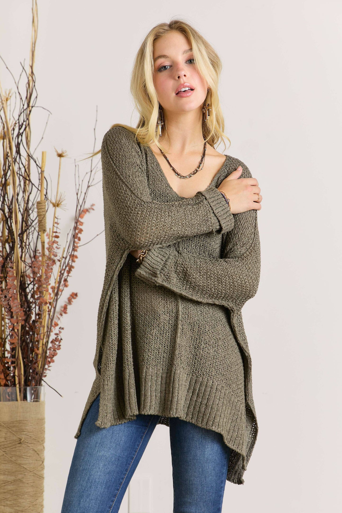 Loose Fit Sweater Top