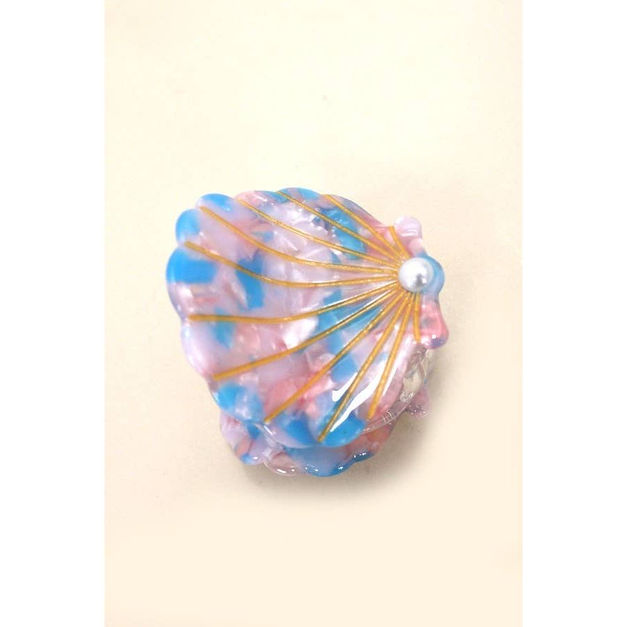 BEACH OCEAN CELLULOSE SEASHELL HAIR CLIP