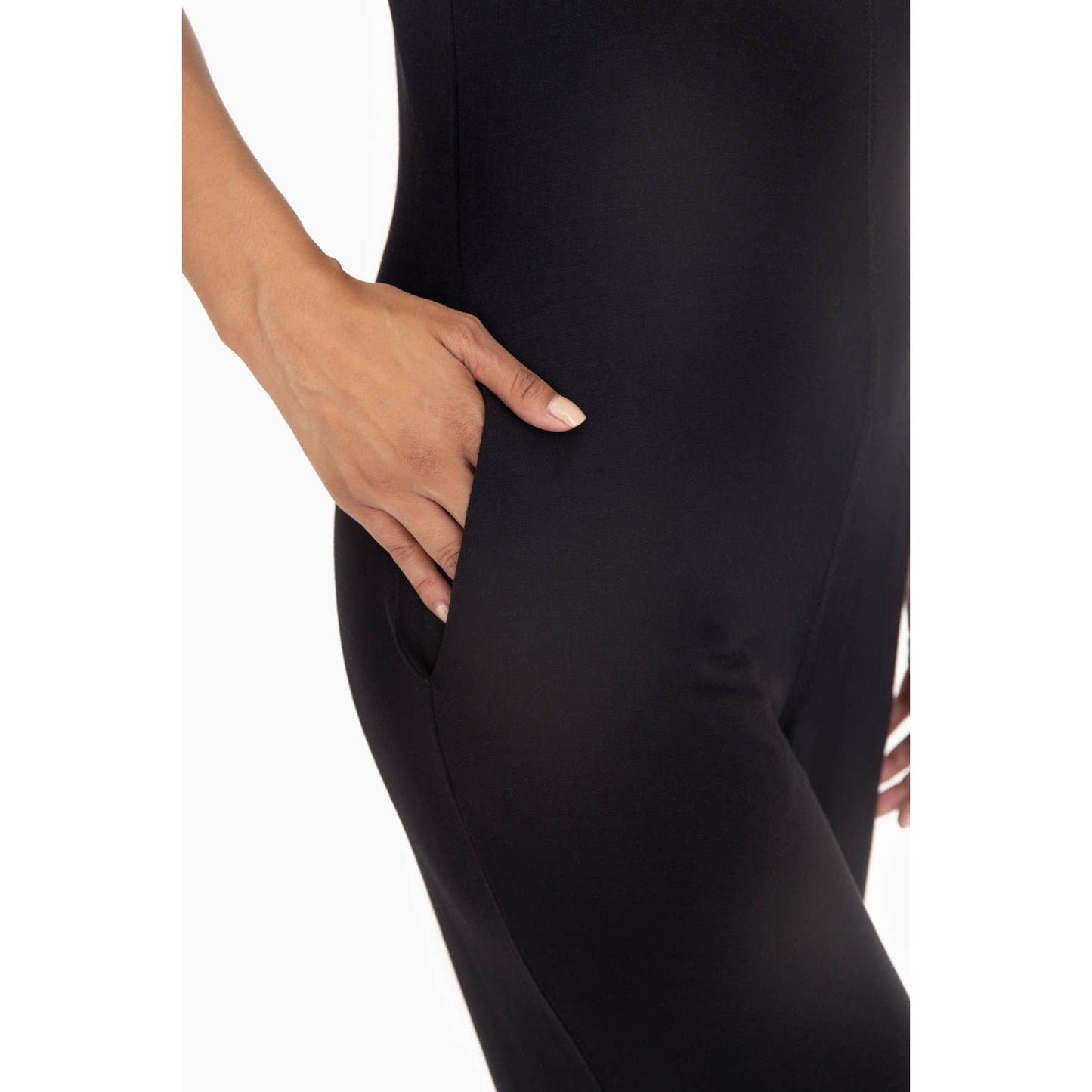 French Terry wide leg lounge jumpsuit