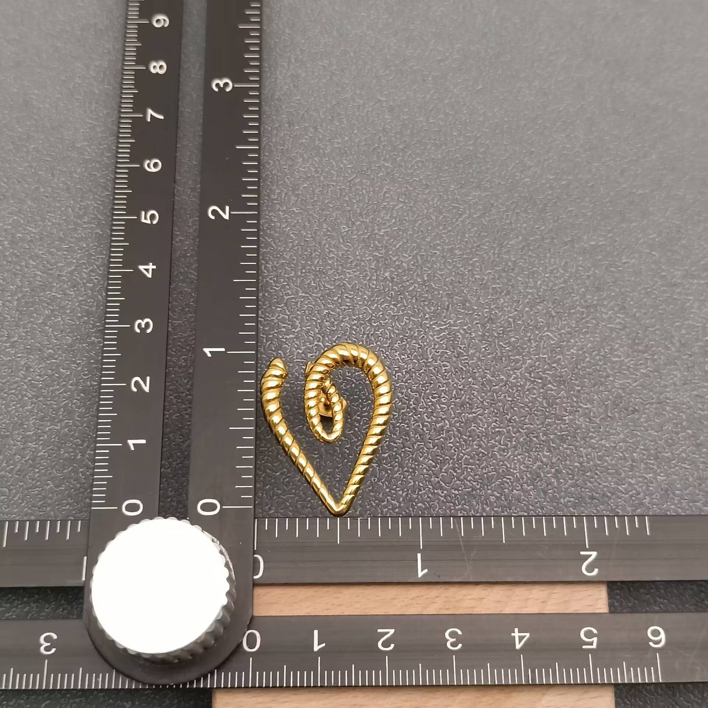 Non Tarnish! 18K Gold Plated Twine Heart Post Earrings