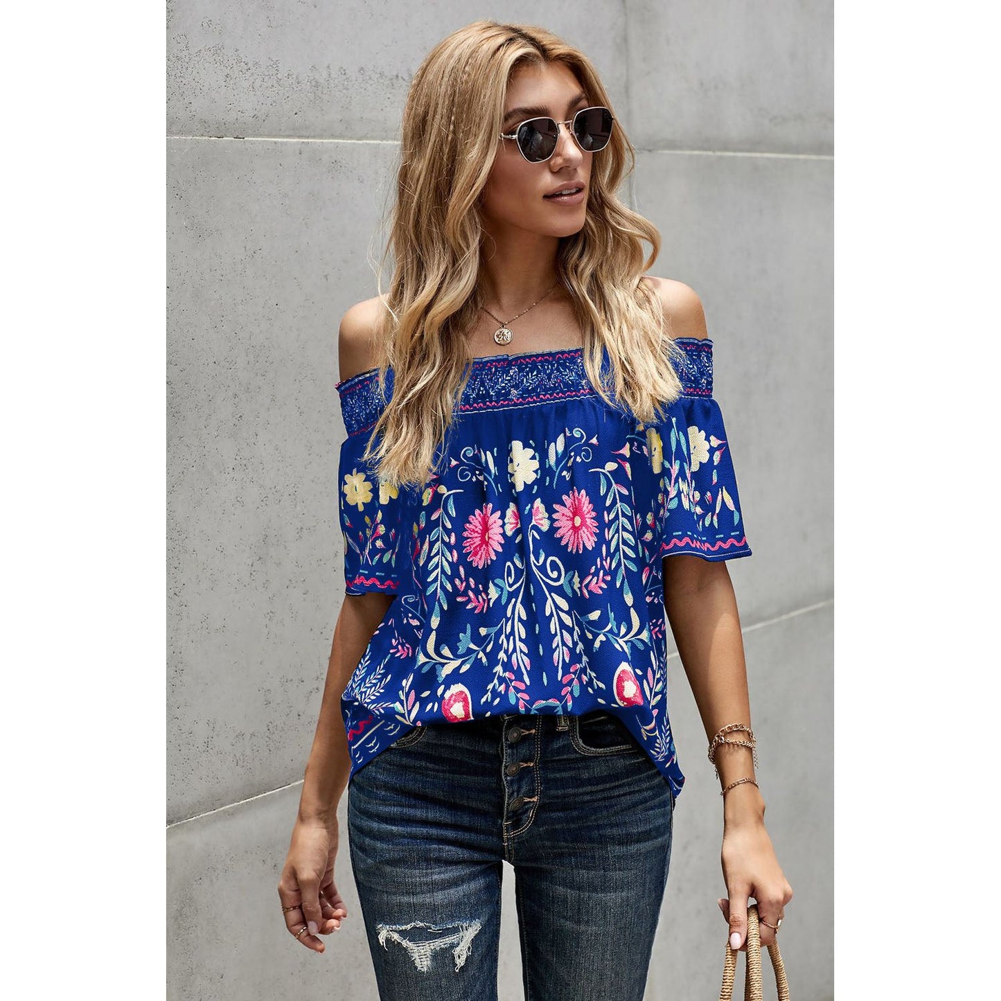 Floral Off-Shoulder Blouse